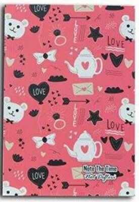 Black and Pink Love Patterns Not Defteri