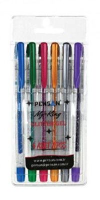 Pensan My King Simli Jel Kalem 6Lı Set