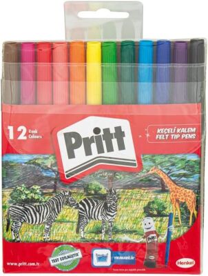 Pritt-Keçeli Kalem 12 Renk