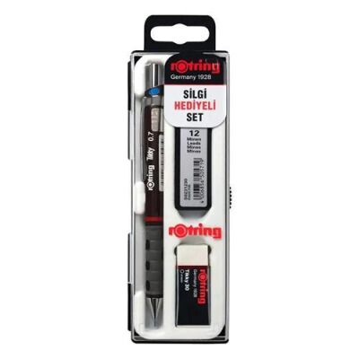 Rotring Tikky Okul Seti 0.7 Mm Bordo Versatil Uçlu Kalem-Silgi-Uç