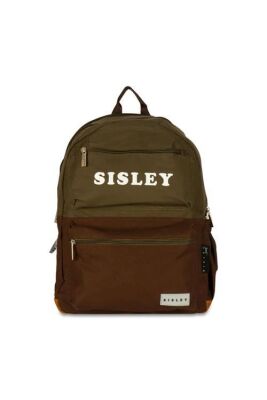 Sisley Çift Bölme Sırt Çantası 12911 Haki - Kahve