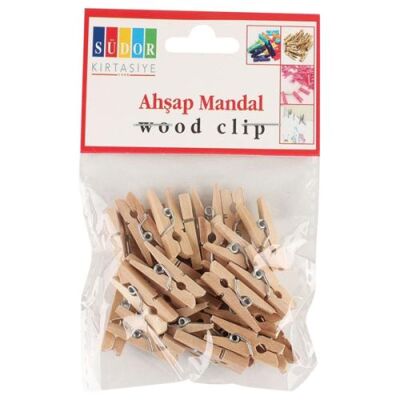 Südor Ahşap Mandal Büyük 3.5 Cm 20 Li Naturel