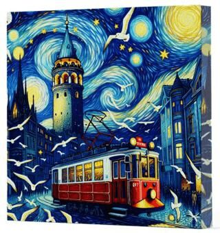 Van Gogh 1 Galata - Çizgisiz Yan Boyamalı Defter