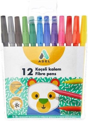 Adel Keçeli Kalem 12 Renk