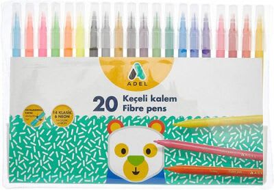 Adel Keçeli Kalem 20 Renk