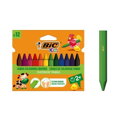Bic Elleri Kirletmeyen Üçgen Pastel 12 Renk Kutu