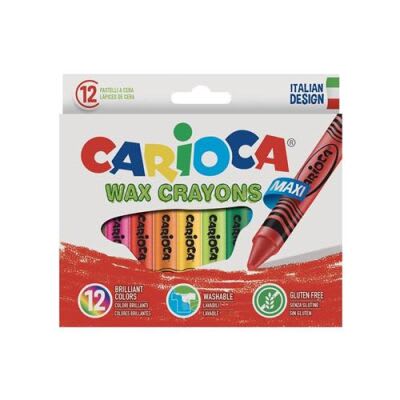 Carioca Jumbo Elleri Kirletmeyen Yıkanabilir Pastel Boya Kalemi 12Li