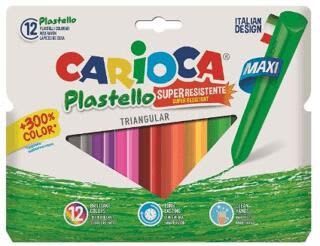 Carioca 42671 Pastel Boya Üçgen Yıkanabilir 12Li