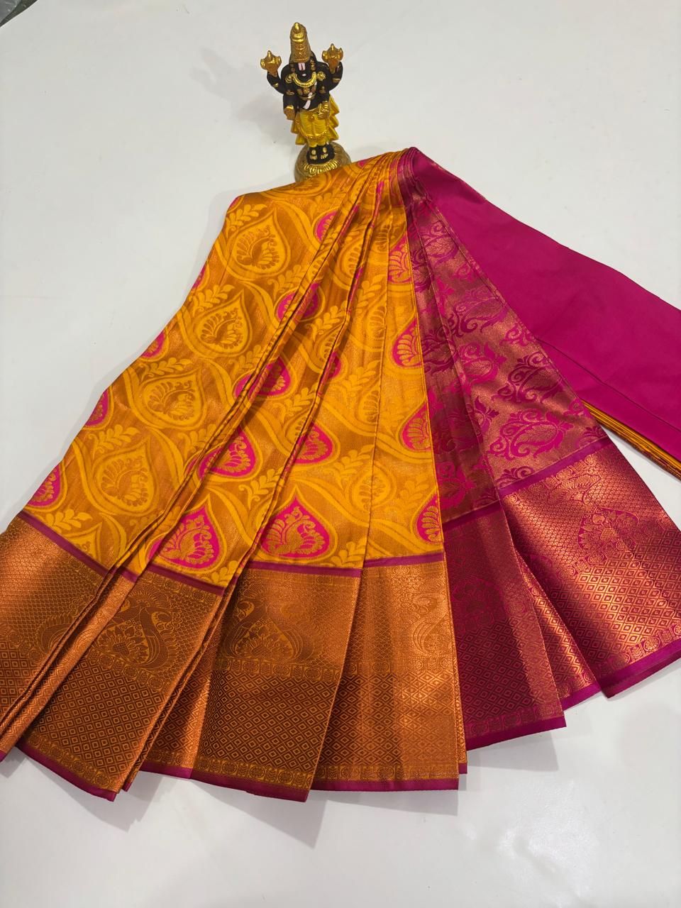 Mustard Orange & Magenta Grand Paisley Sico