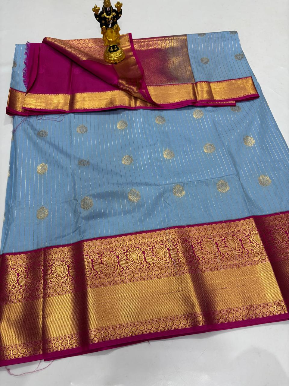 Sky Blue & Magenta Pink Paisley Sico