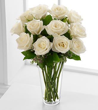 Long Stem White Rose Bouquet