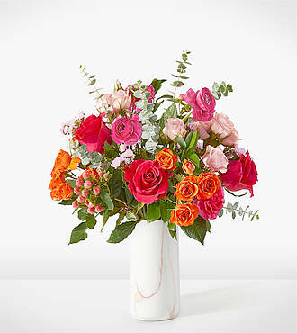 Forever and Always Bouquet - Standard with Marble Vase - FedEx