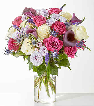 Garden Goddess Bouquet - Deluxe with Vase - FedEx