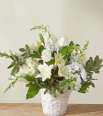 Ivory Elegance Floral Basket
