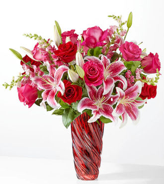 Always You Bouquet DELUXE with Luxe Swirl Vase
