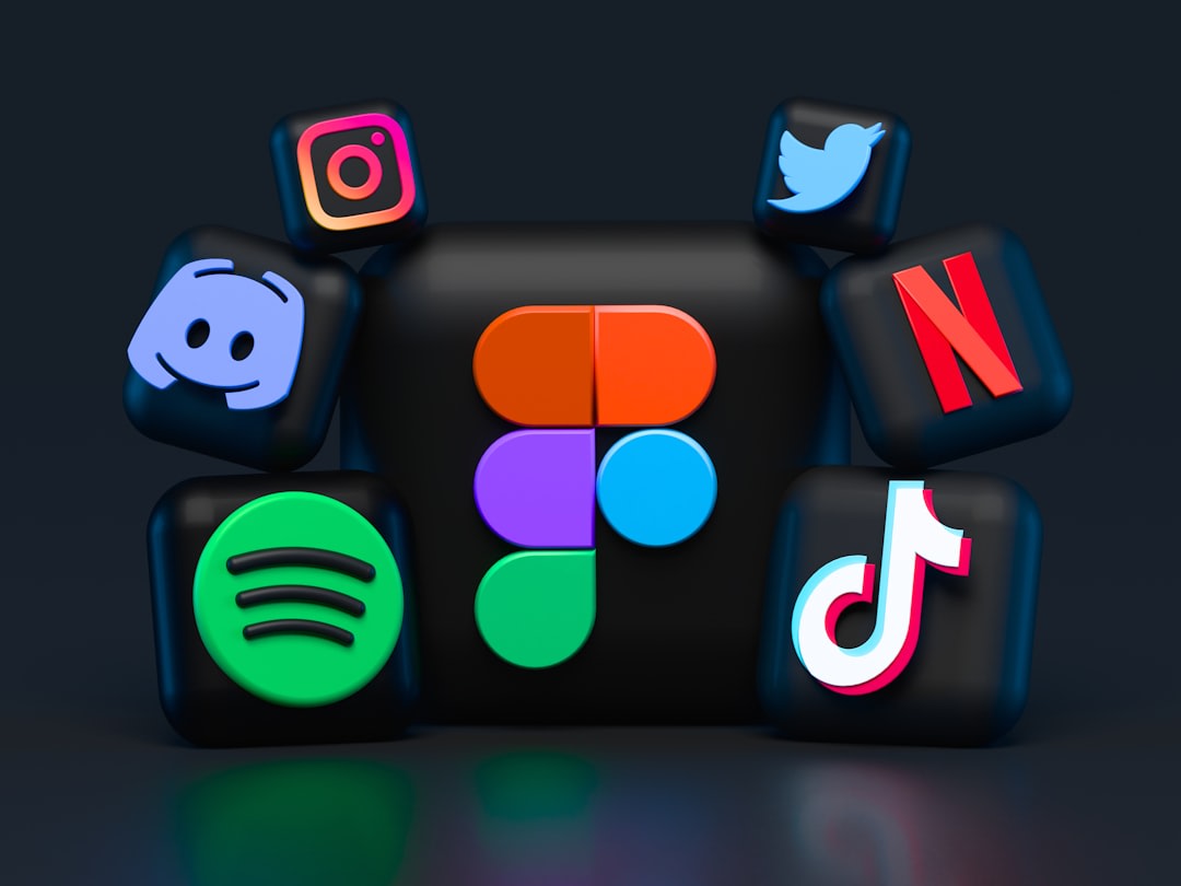 Various social media icons on a smartphone screen