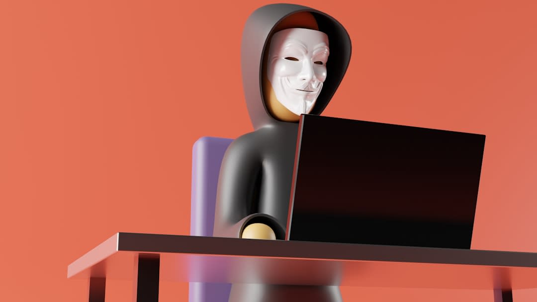 Illustration of a phishing attack with emails and cloud symbols