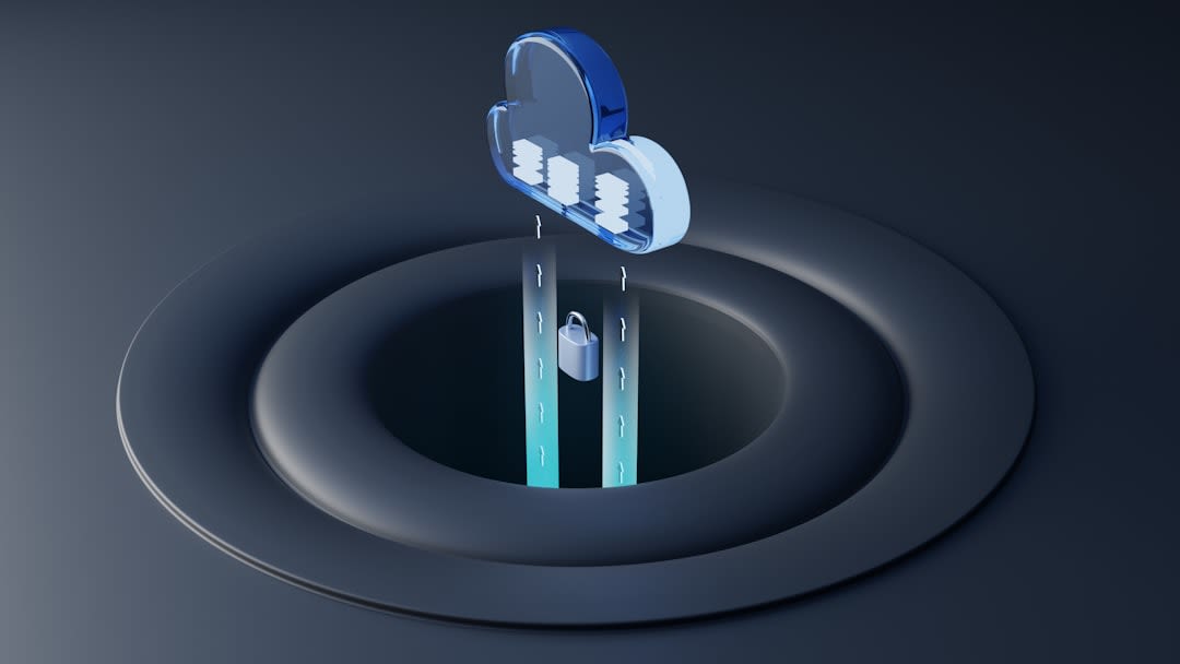 An external hard drive and cloud storage symbolizing data backup