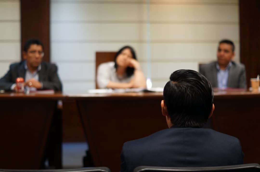 A courtroom with legal documents, representing border search authority