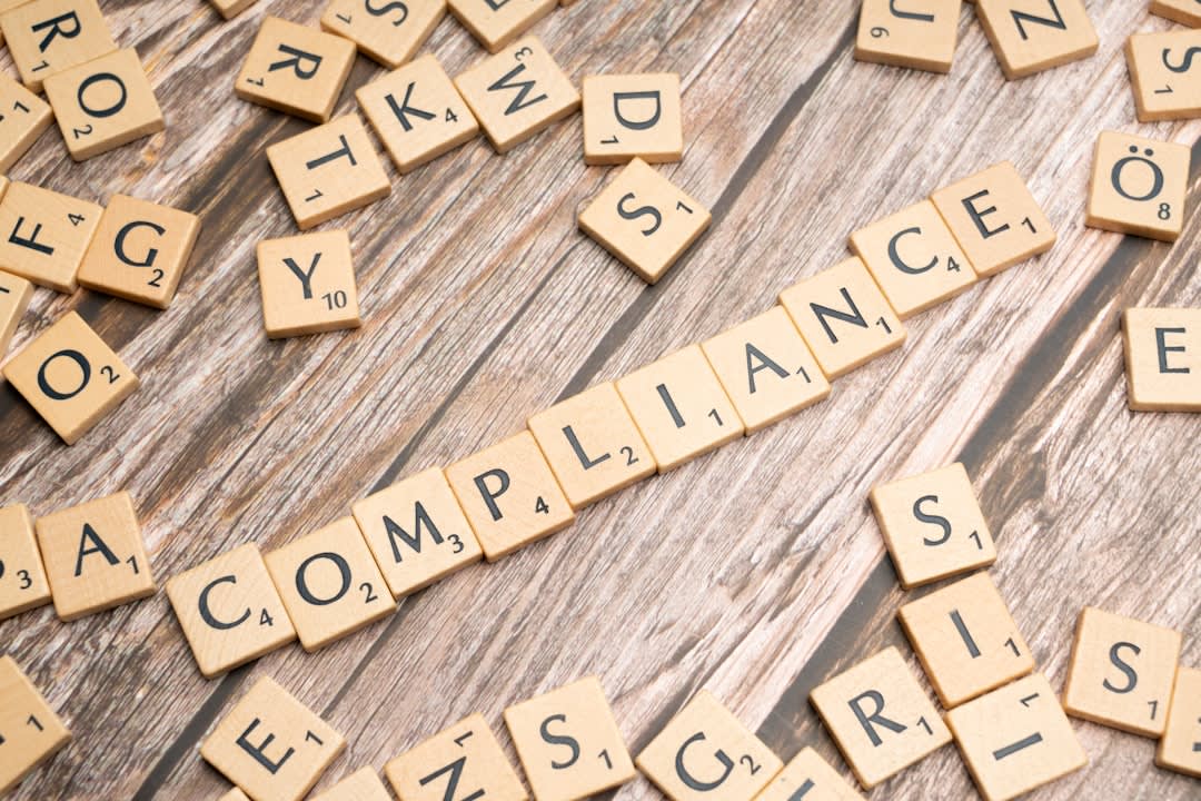 Businessperson navigating through regulatory compliance documents
