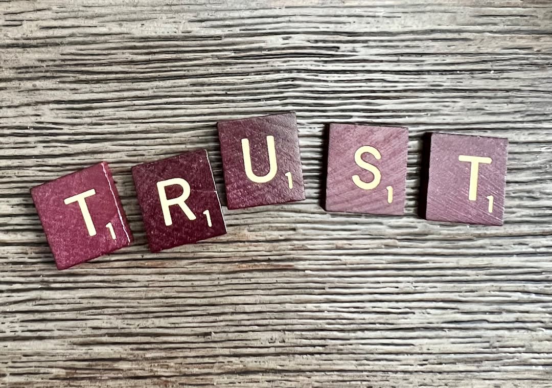 People discussing trust in technology in a modern workspace
