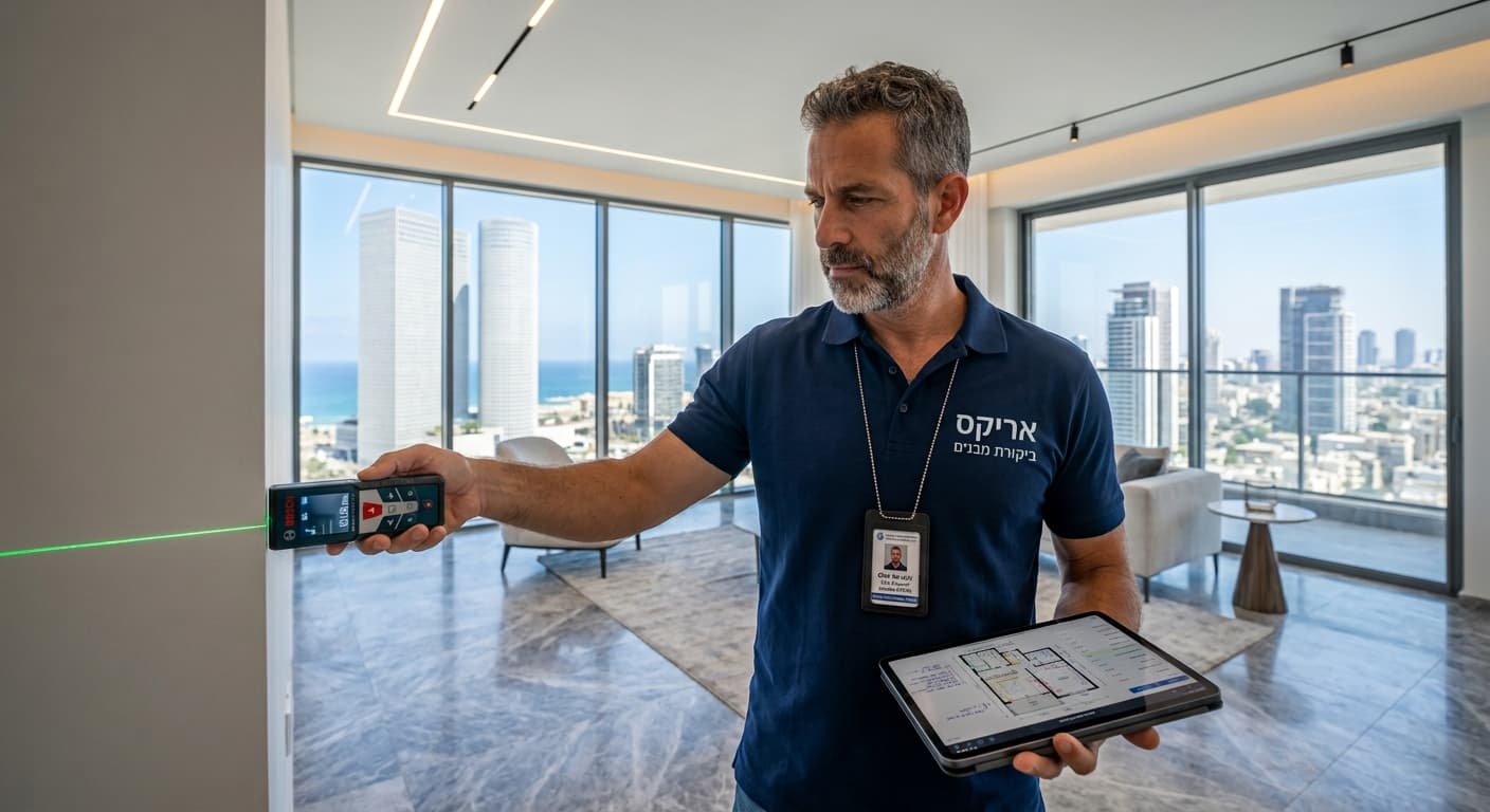 מהנדס בדק בית בודק דירה חדשה מקבלן - אריקס ביקורת מבנים