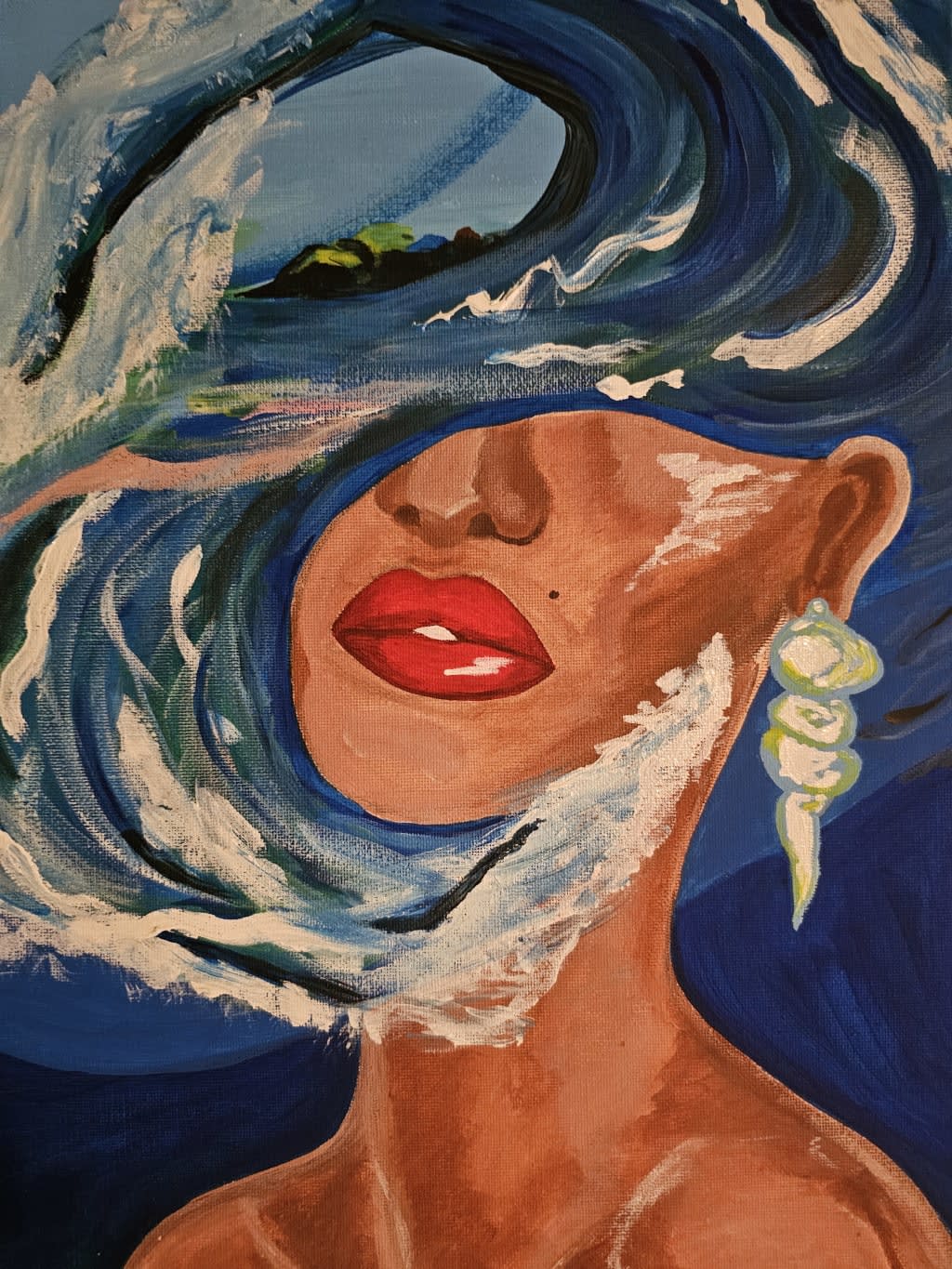 ქალი ტალღებში