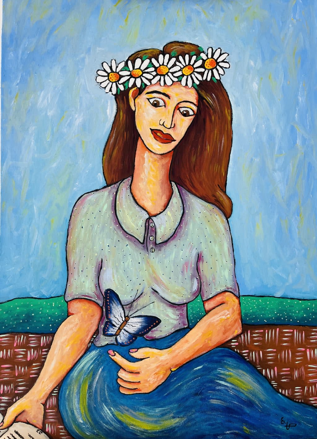 გოგონა და პეპელა.