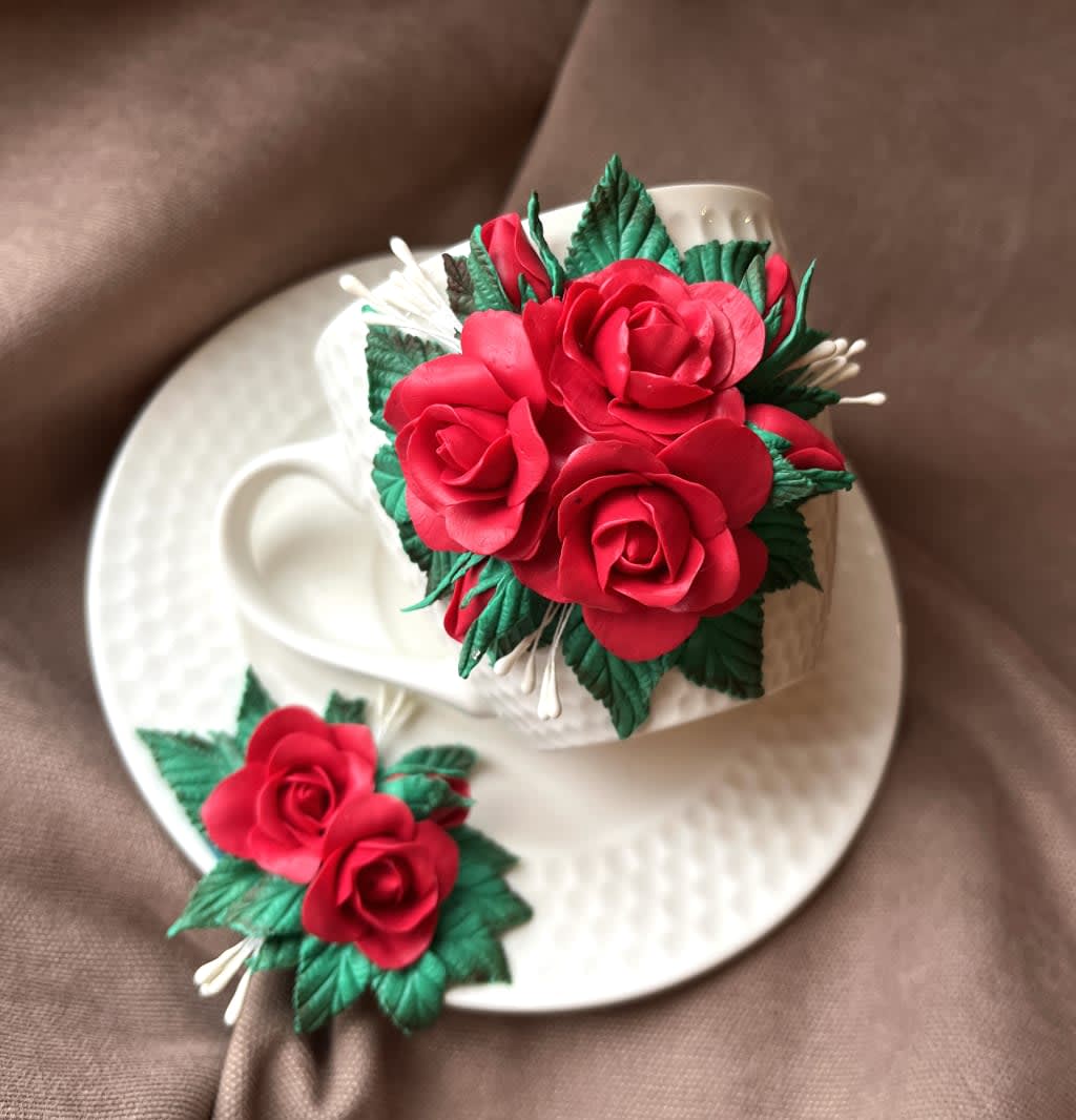 პოლიმერული თიხის ფინჯანი