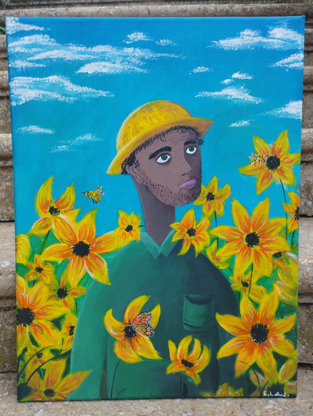 კაცი მზესუმზირებში