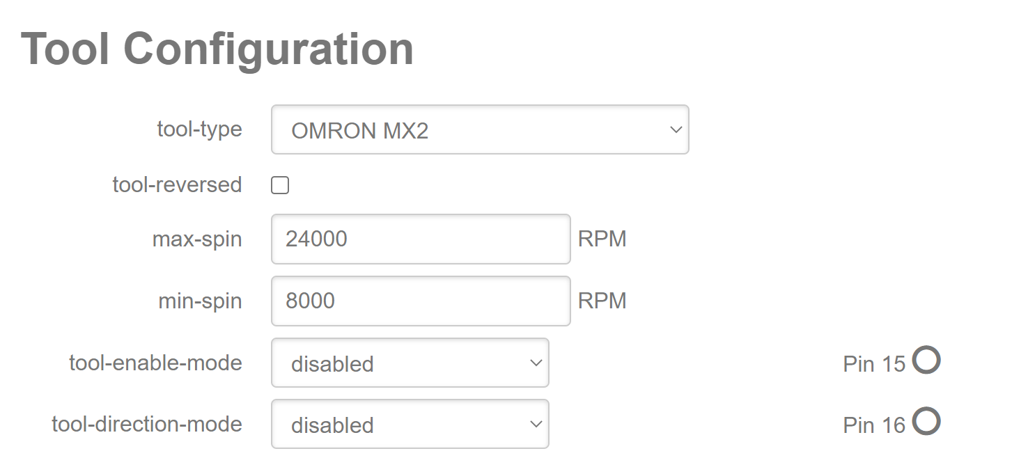 Hitachi tool configuration