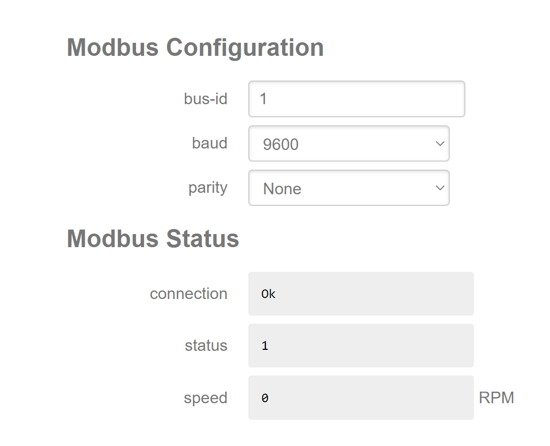 Hitachi Modbus configuration