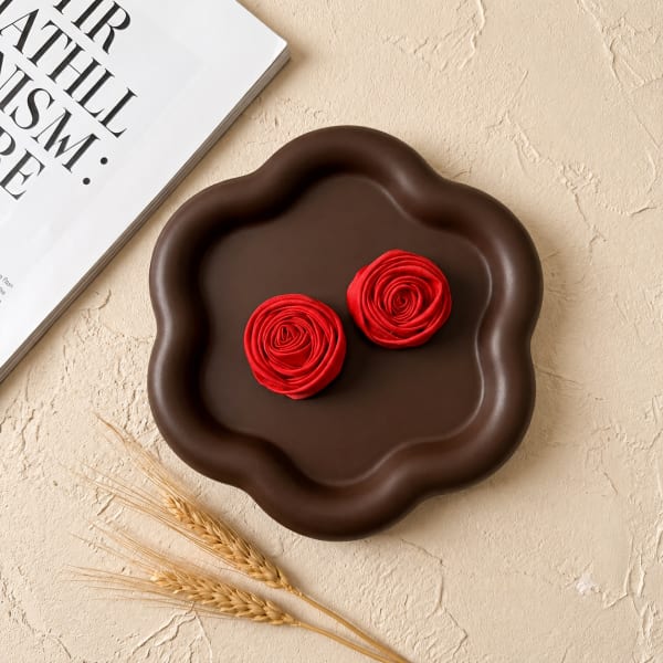 Rose Satin Swirl Clip