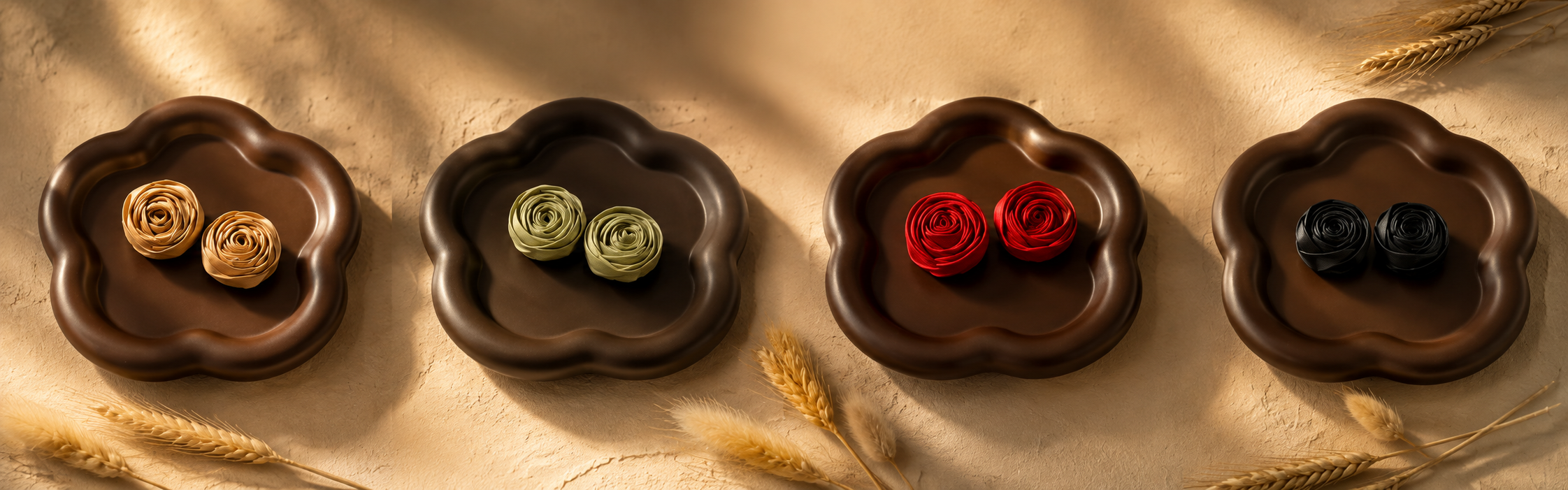 The Satin Swirl in Black, Beige, and Rose: Choosing the Right Handcrafted Rosette