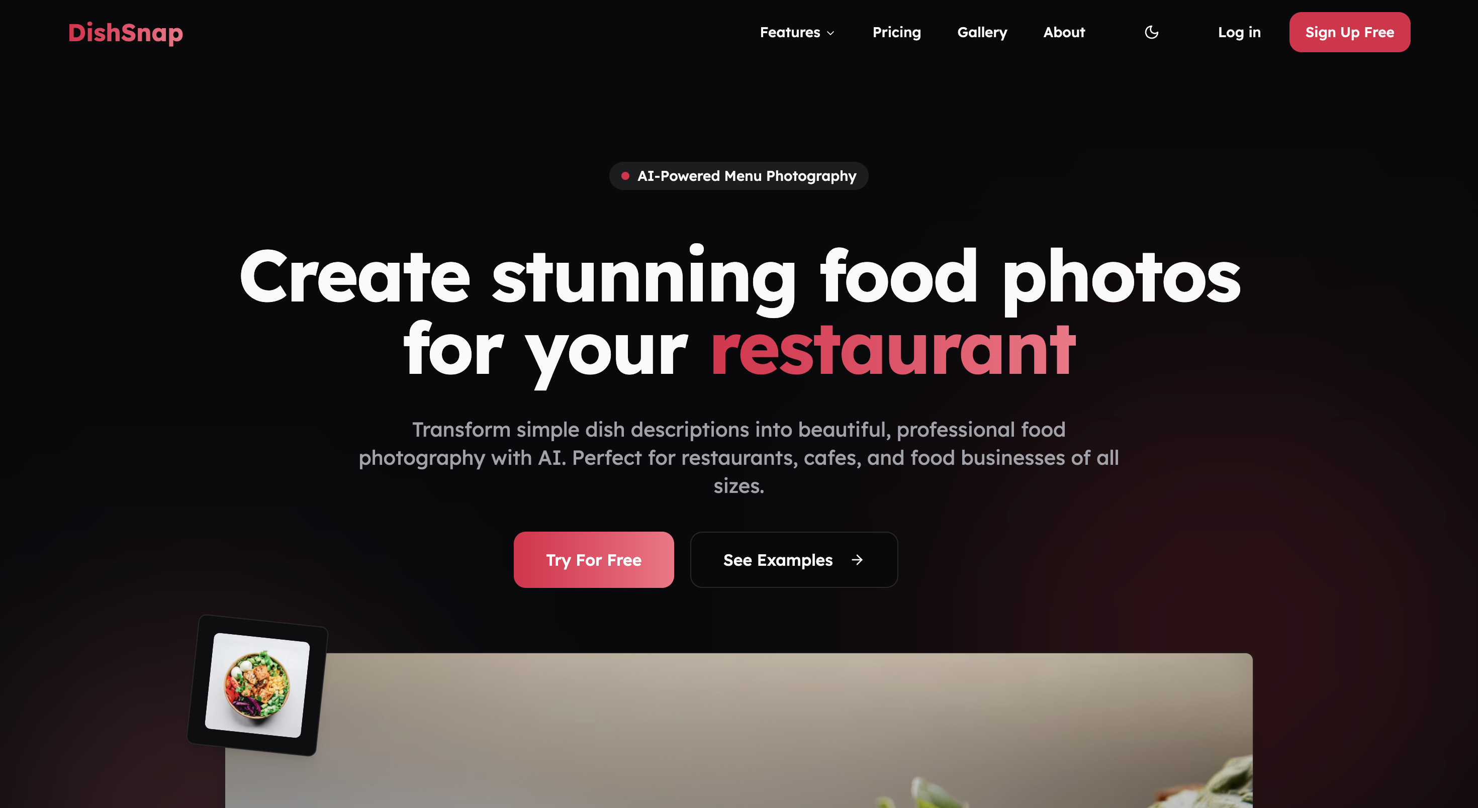 DishSnap - Your AI Food Photographer