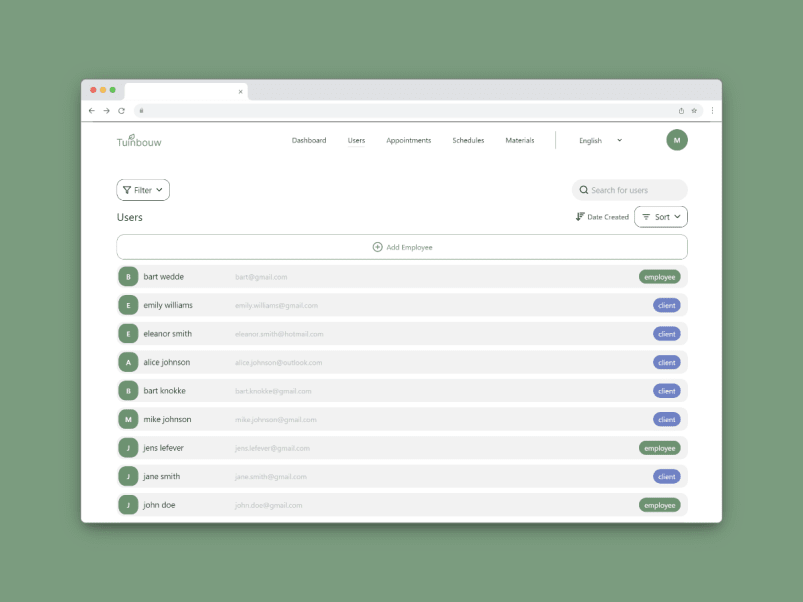 Admin user management