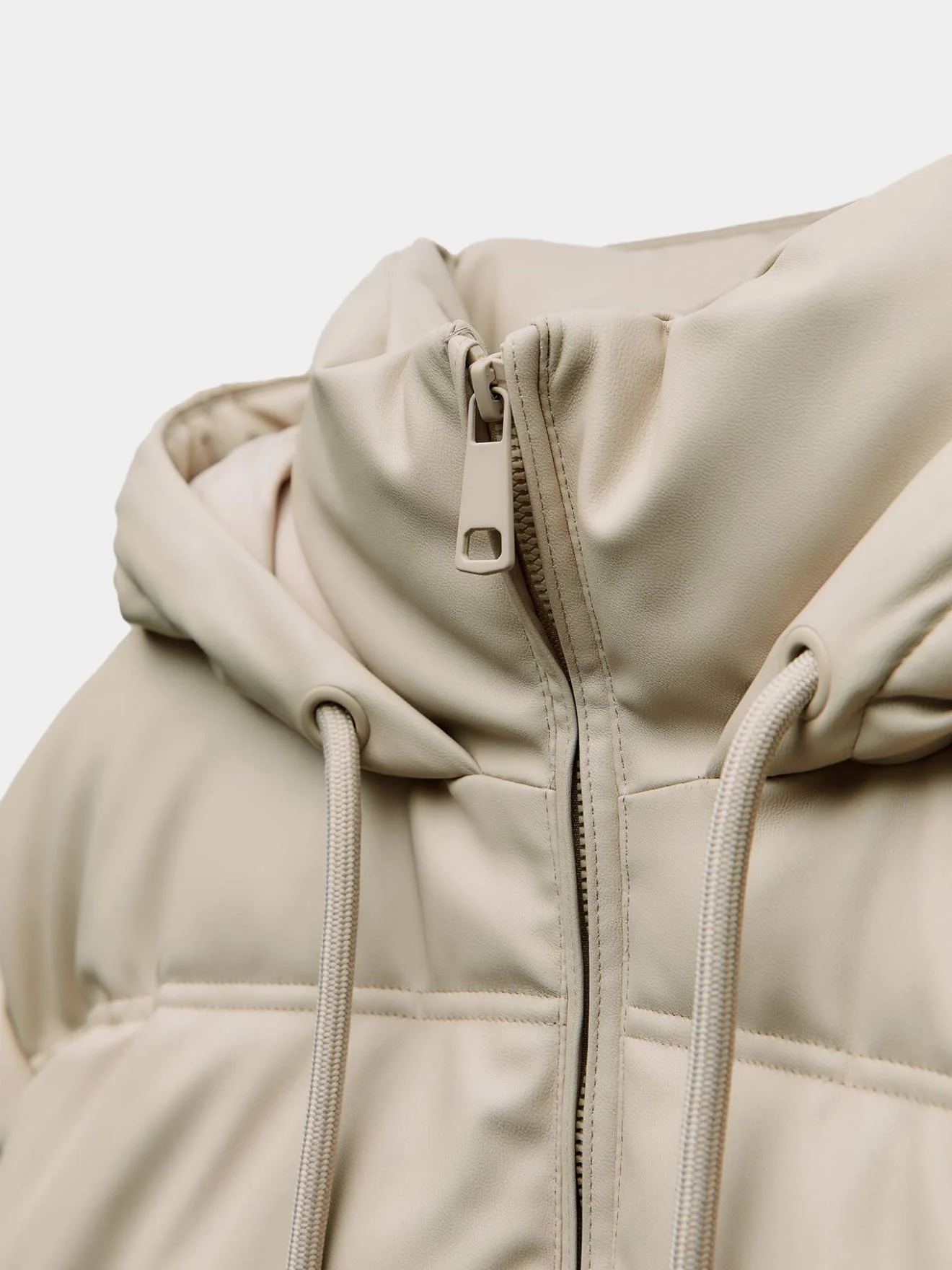 Offwhite Leather Puffer Jacket