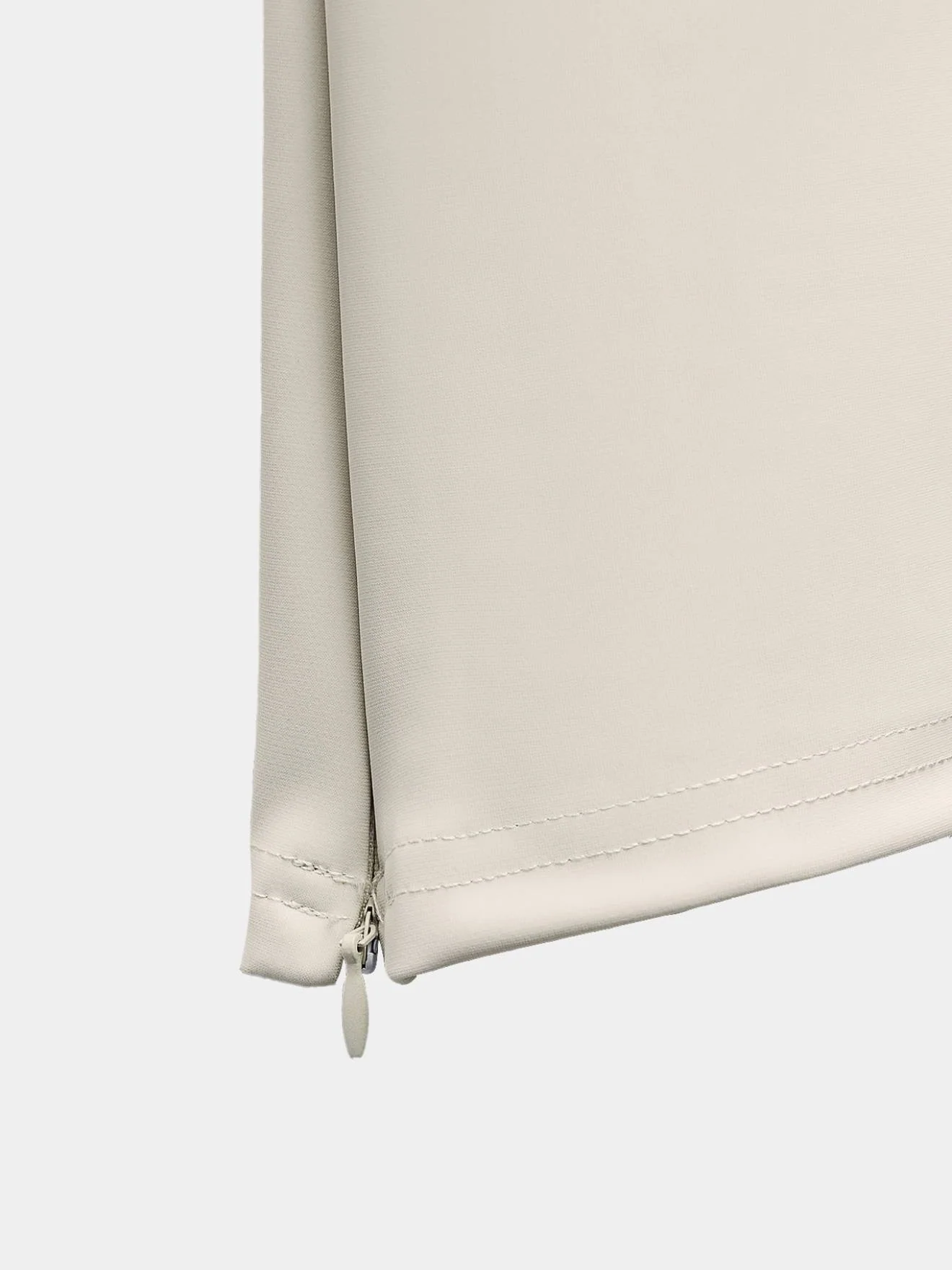 Ecru Polo Shirt with Zipper