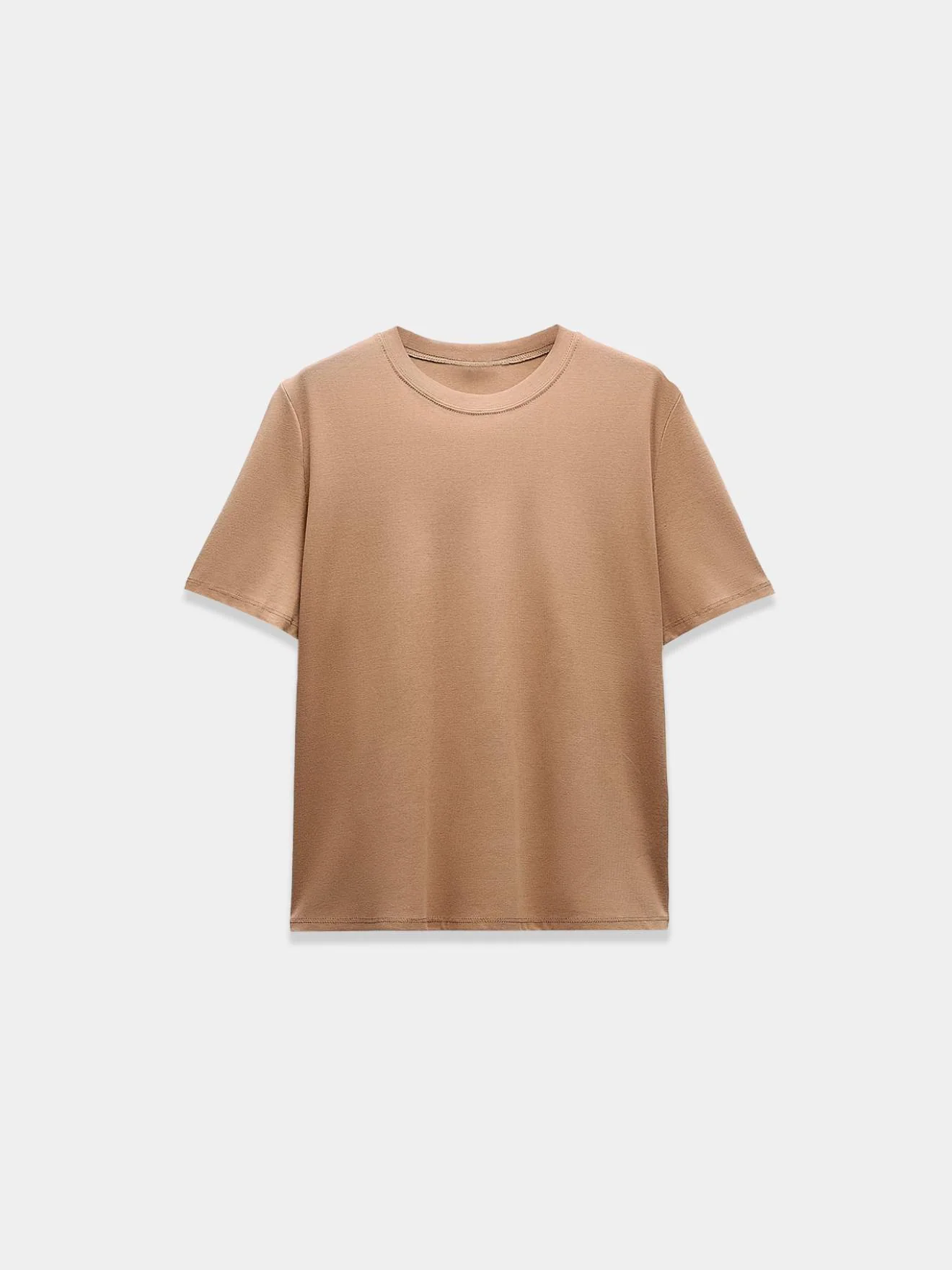 Beige Basic Essential T-Shirt