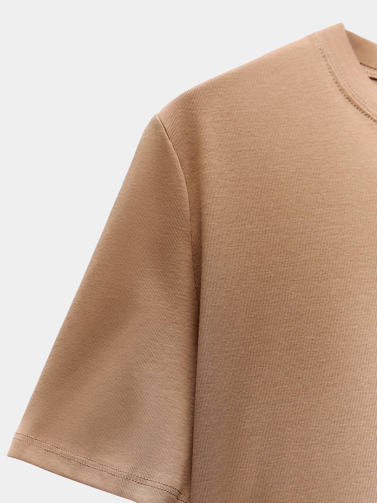 Beige Basic Essential T-Shirt