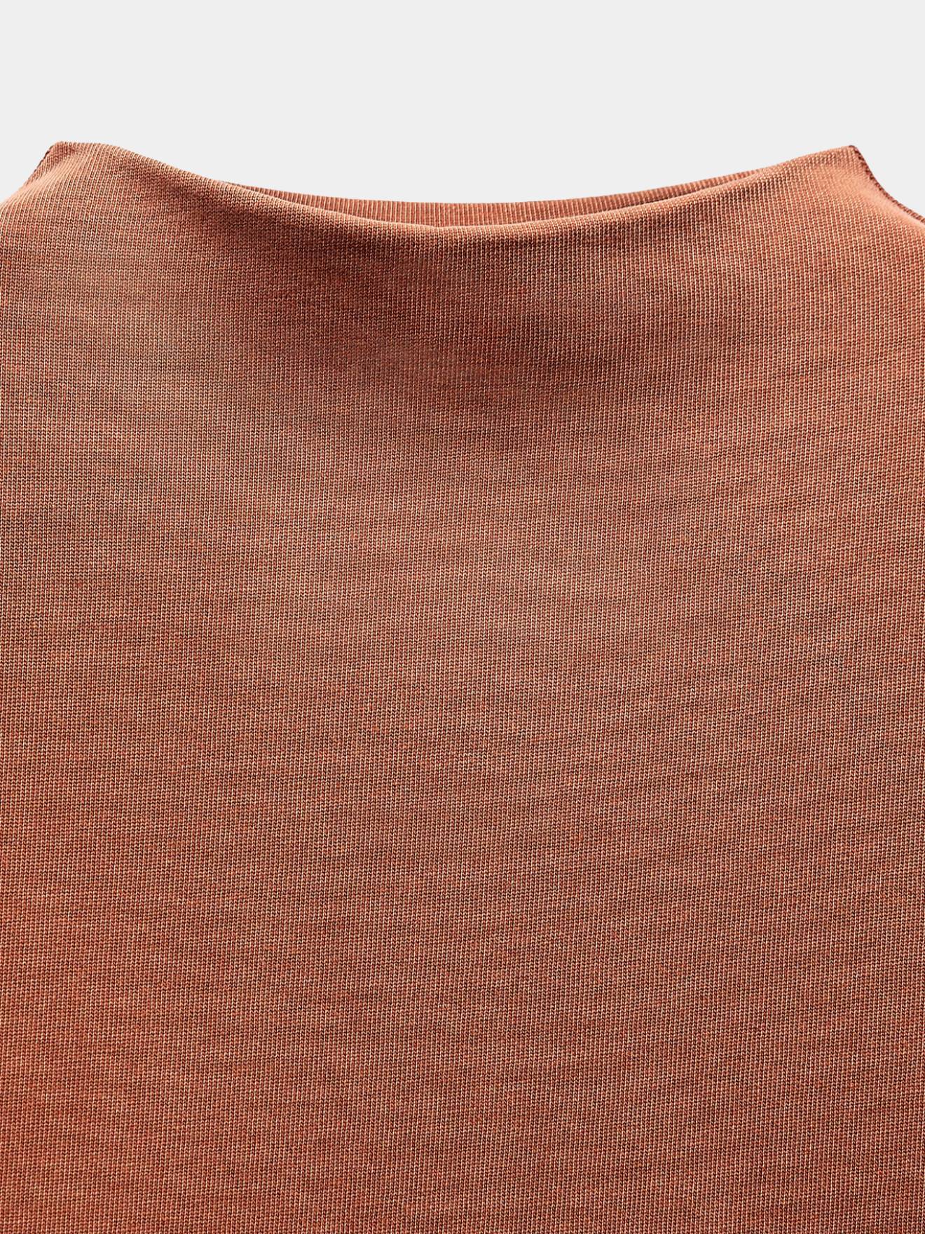 Orange Relaxed Cotton Tee