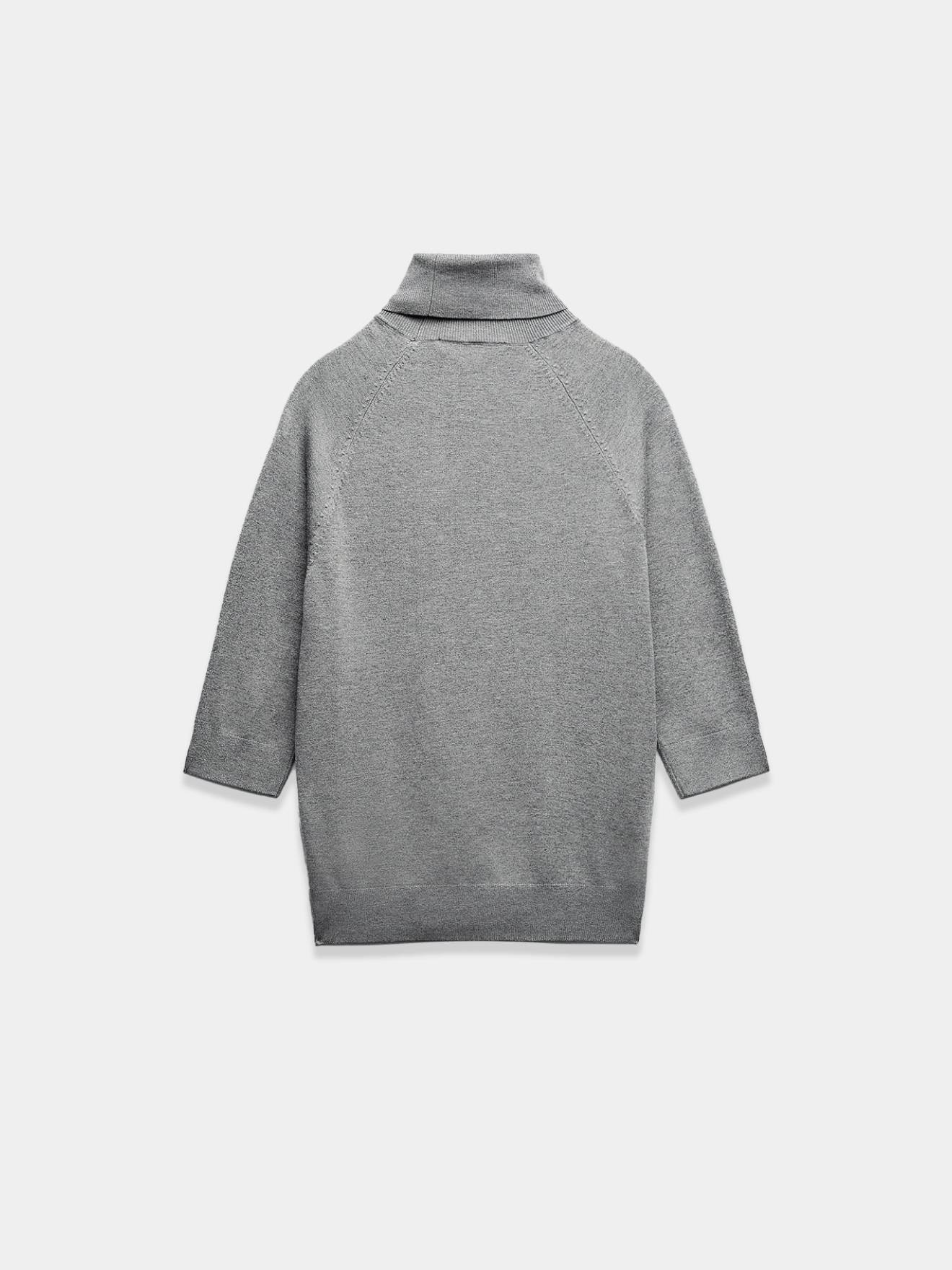 Grey Short Sleeve Turtleneck