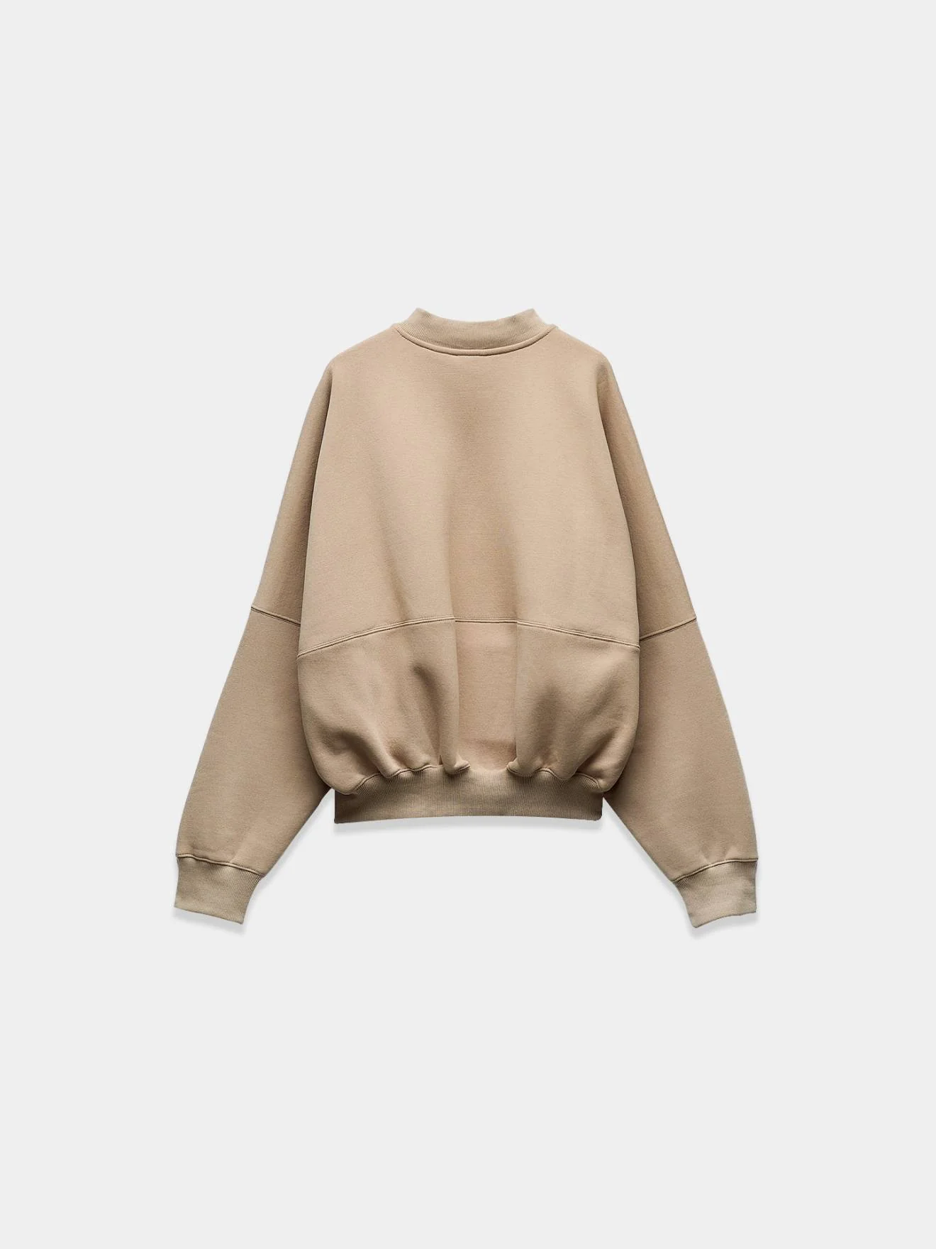 Beige Sweater with Zipper