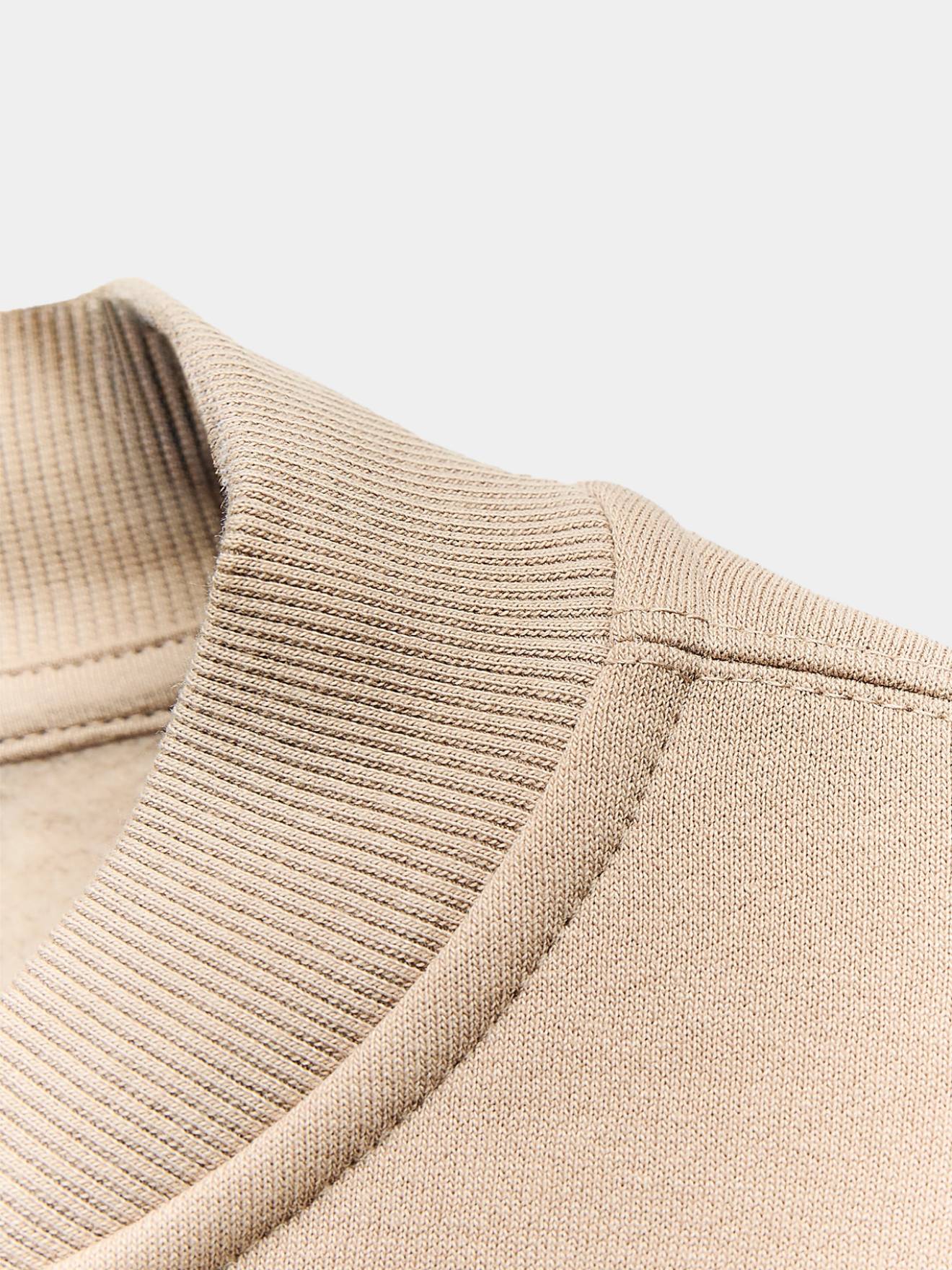 Beige Sweater with Zipper