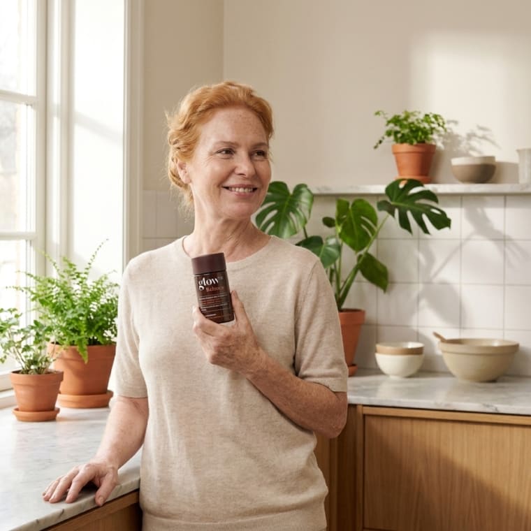 Een lezeres met haar pot Glow25 Balance