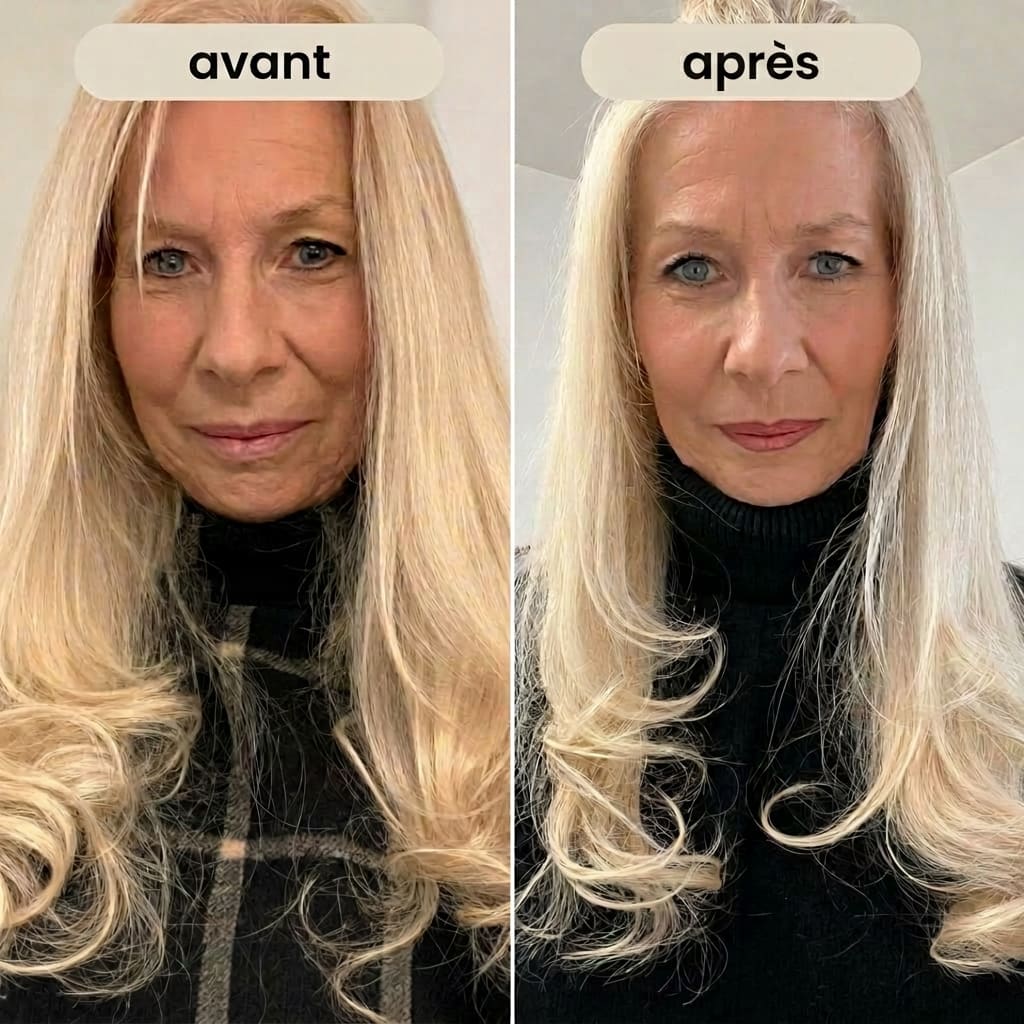 Avant/Après Liliane (61 ans) — Collagen Intensive de Glow25