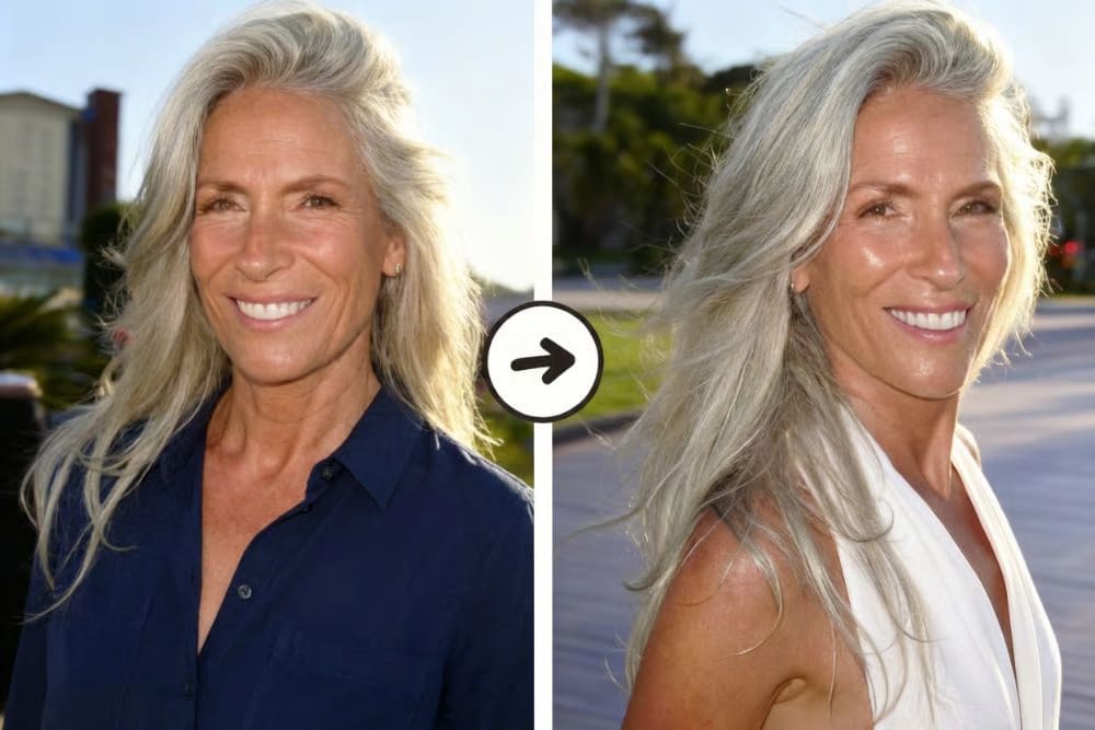 Prima/Dopo Daniela (58 anni) — Collagen Intensive di Glow25
