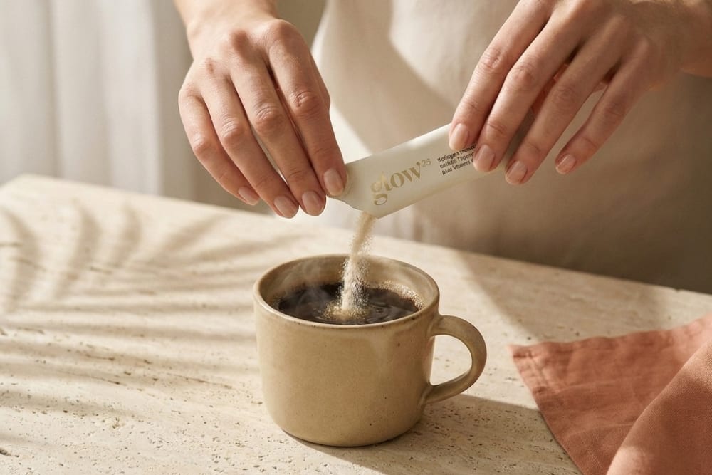 Ein Glow25-Stick im Kaffee — bioaktive Tripeptide