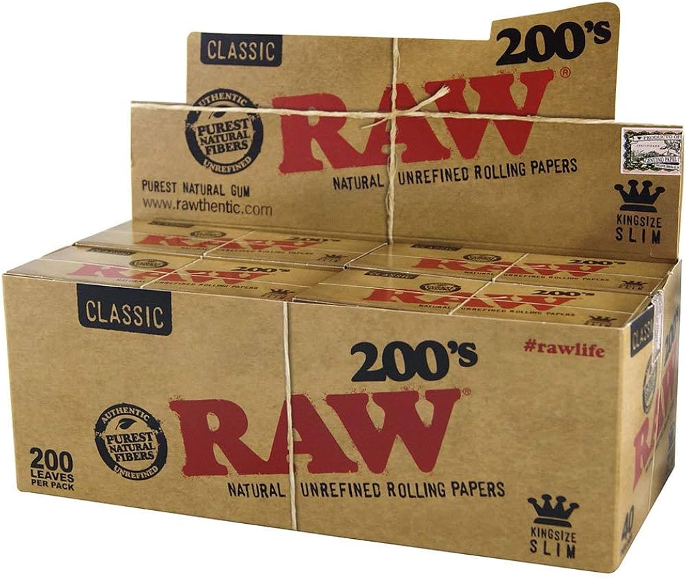 Raw Paper-Classic(200's) (40/Box-King Size Slim)