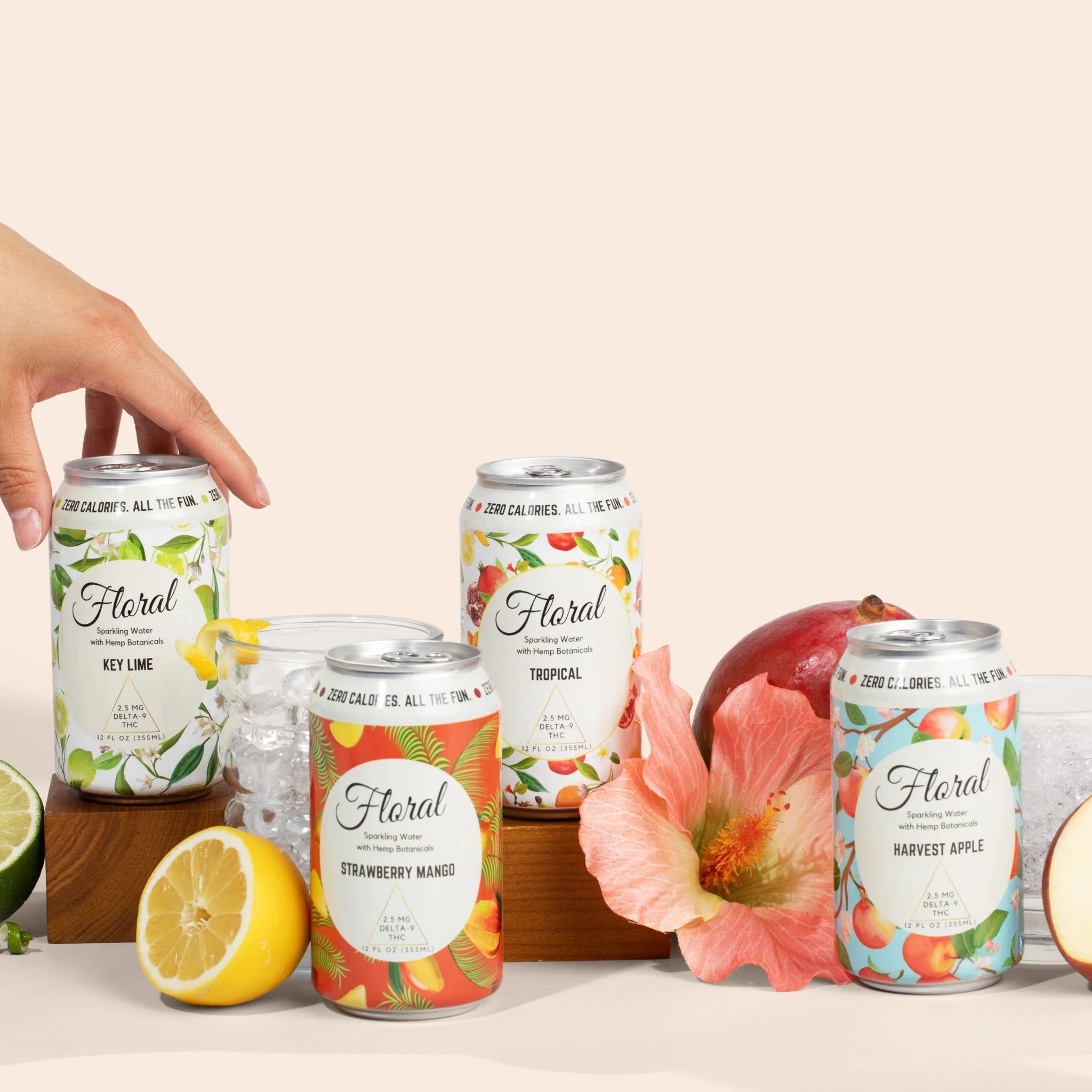 Floral Sparkling Water with Hemp